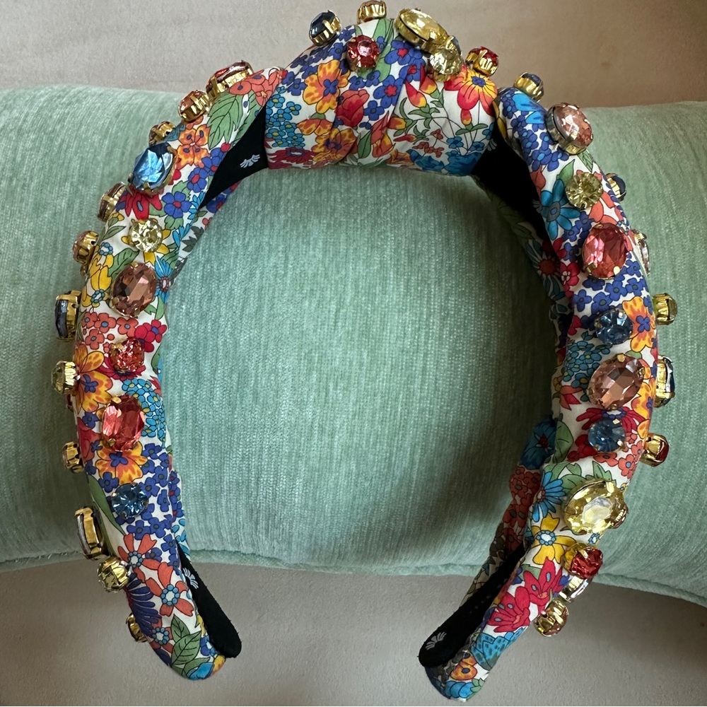 Lele Sadoughi x Liberty of London Floral Jewel Trim Headband